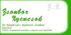 zsombor nyemcsok business card